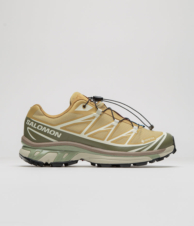 Salomon XT-6 GTX Shoes in Antelope and Icicle / Portabella