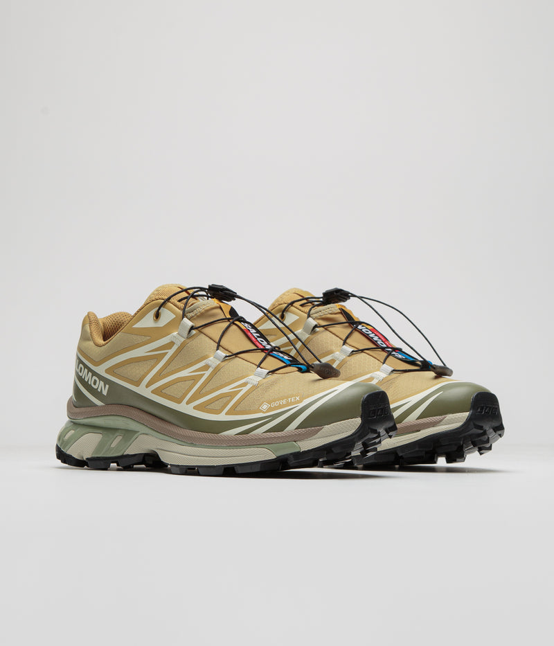 Salomon XT-6 GTX Shoes in Antelope and Icicle / Portabella