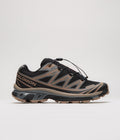 Salomon XT-6 Shoes in Black and Portabella / Pewter