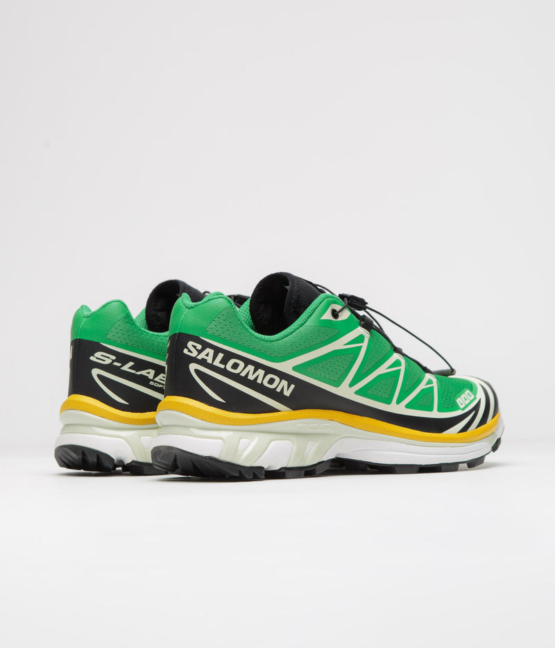 Salomon XT-6 Shoes in Bright Green and Black / Sulphur