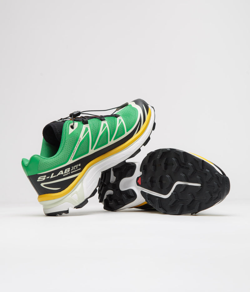 Salomon XT-6 Shoes in Bright Green and Black / Sulphur