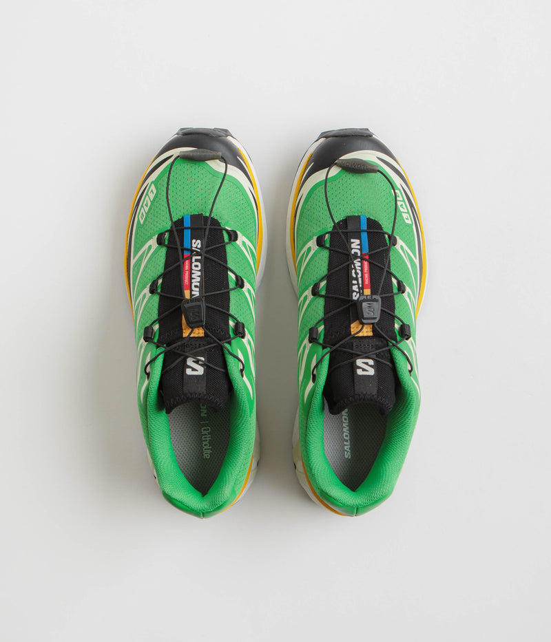 Salomon XT-6 Shoes in Bright Green and Black / Sulphur