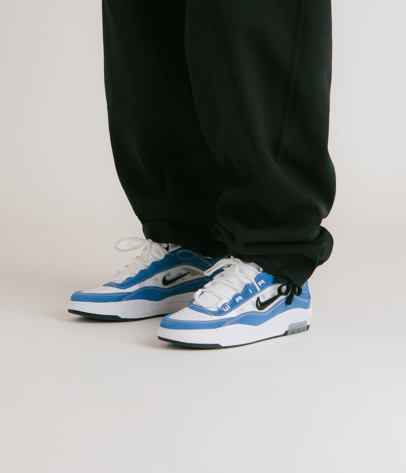 Nike SB Air Max Ishod Shoes in Star Blue and Black and White - Med Soft Pink