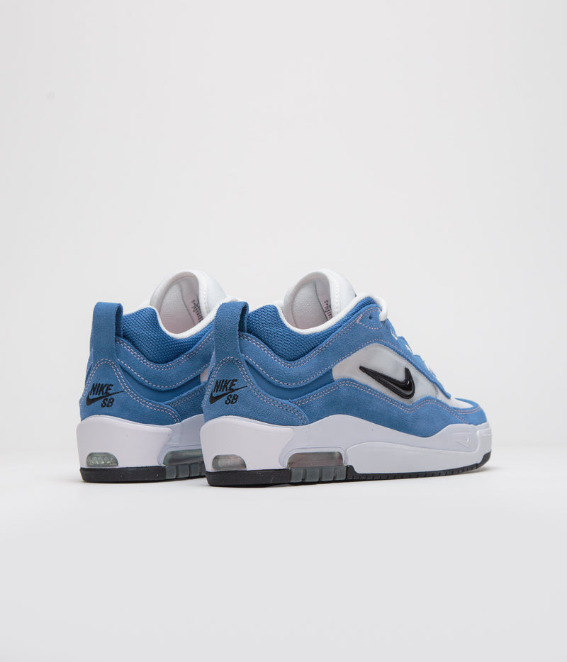 Nike SB Air Max Ishod Shoes in Star Blue and Black and White - Med Soft Pink