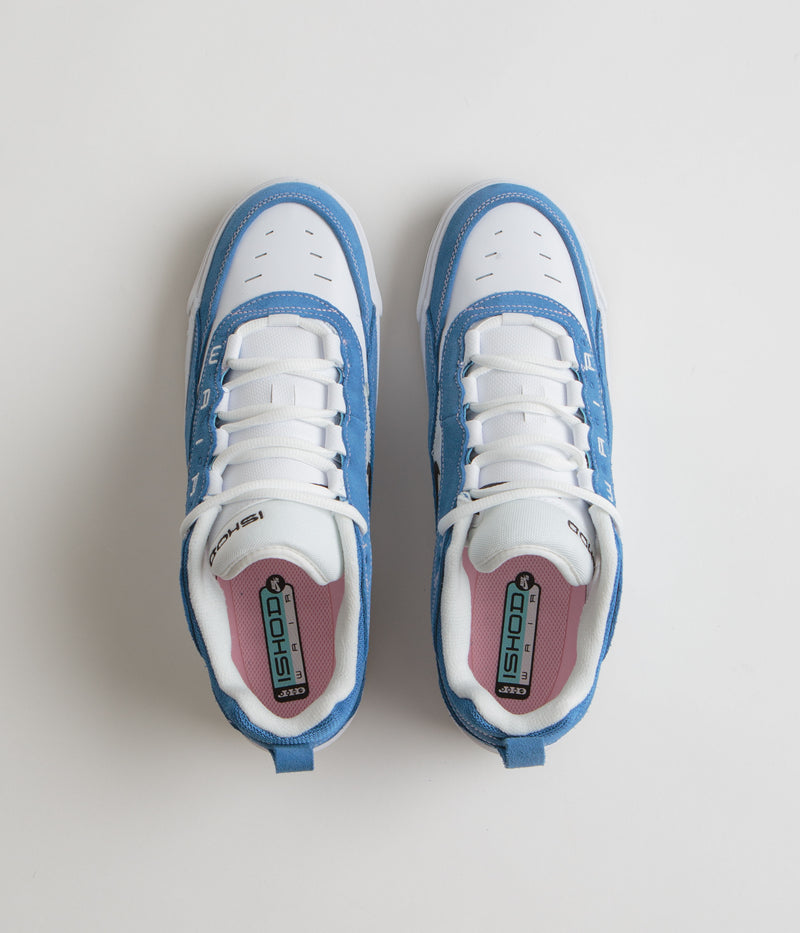 Nike SB Air Max Ishod Shoes in Star Blue and Black and White - Med Soft Pink