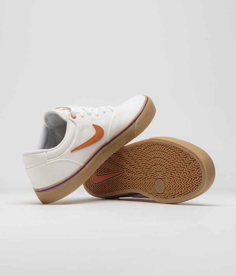Nike SB Chron 2 Canvas Shoes in Summit White and Monarch and Summit White
