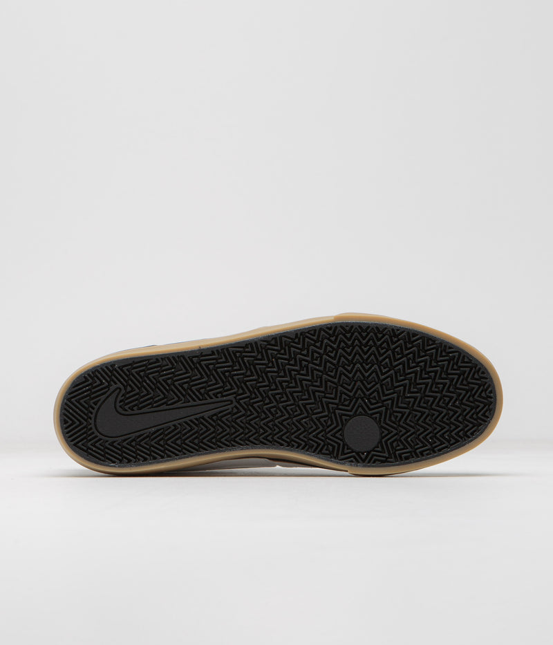 Nike SB Chron 2 Canvas Shoes in White and Light Bone and White - Gum Light Brown
