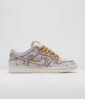 Nike SB City of Style Dunk Low Pro Premium Shoes in Football Grey and Coconut Milk and Khaki