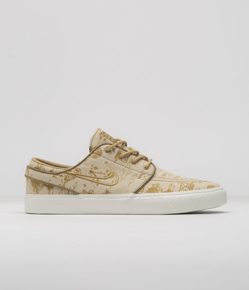 Nike SB City of Style Janoski OG+ Premium Shoes in Sesame and Gold and Bronzine - Sail