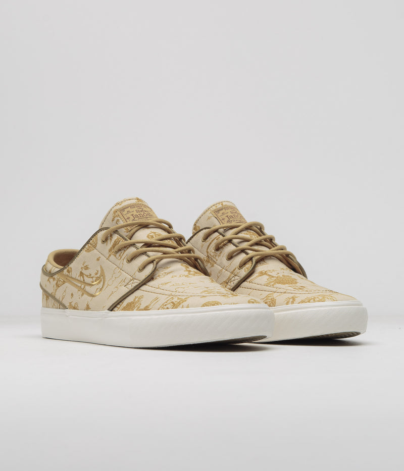 Nike SB City of Style Janoski OG+ Premium Shoes in Sesame and Gold and Bronzine - Sail