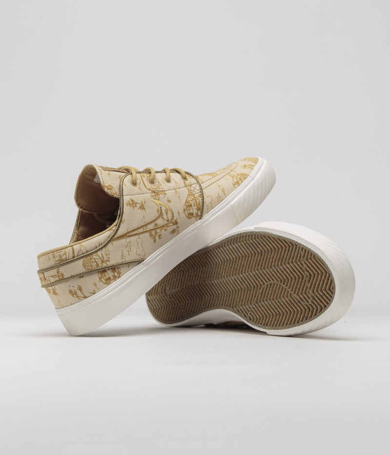 Nike SB City of Style Janoski OG+ Premium Shoes in Sesame and Gold and Bronzine - Sail