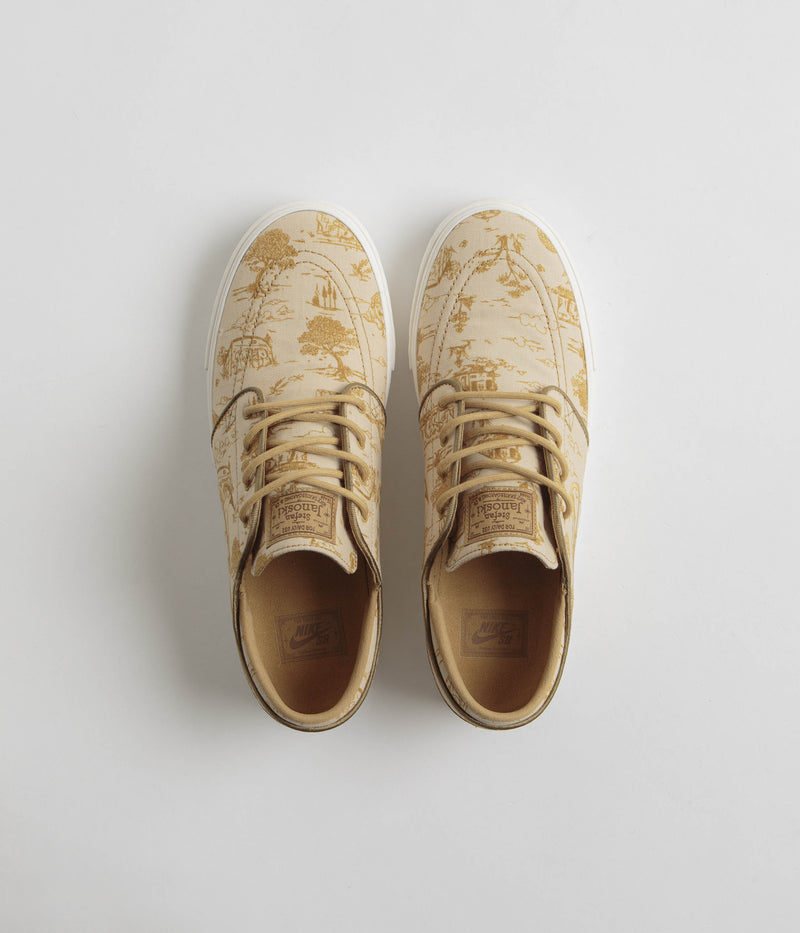 Nike SB City of Style Janoski OG+ Premium Shoes in Sesame and Gold and Bronzine - Sail