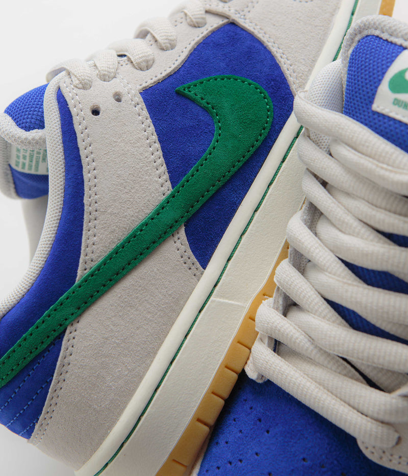 Nike SB Dunk Low Pro Shoes in Phantom and Malachite and Hyper Royal