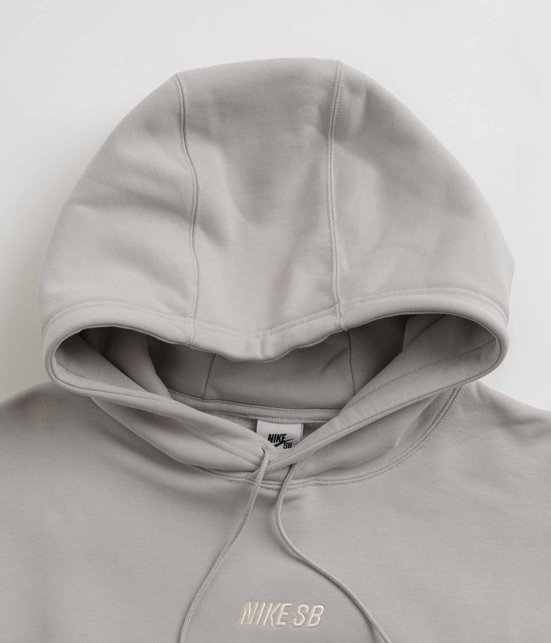 Nike SB Essential LBR Hoodie in Light Iron Ore and Coconut Milk