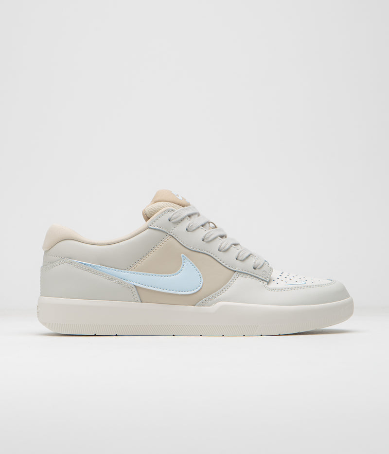 Nike SB Force 58 Premium Shoes in Light Bone and Glacier Blue and Sanddrift - Hemp