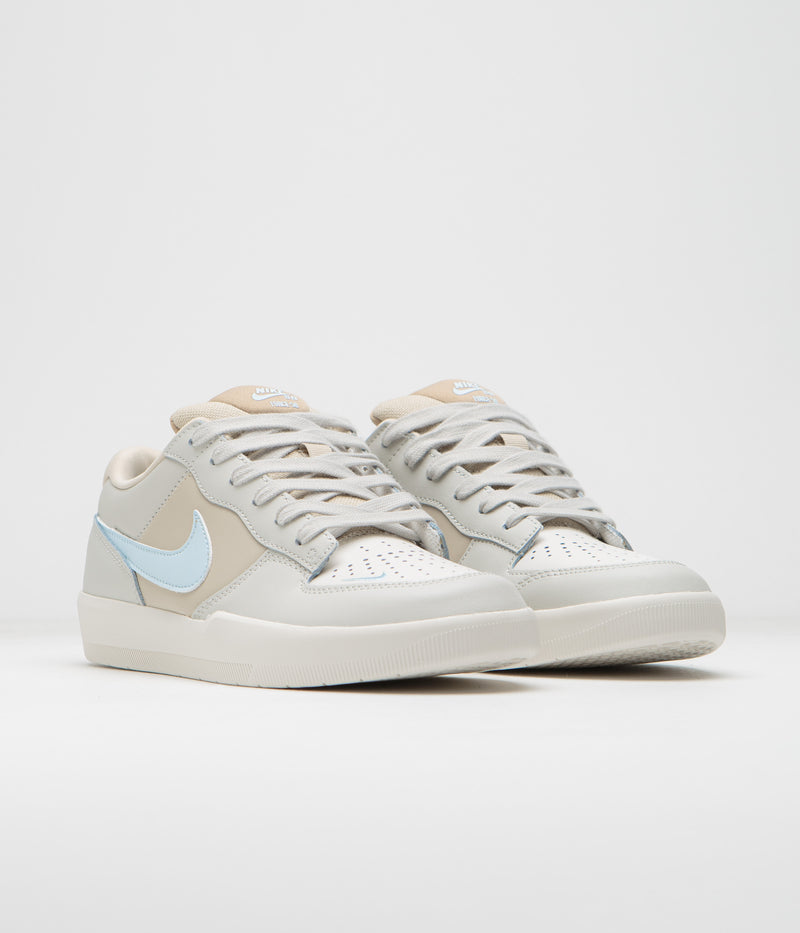 Nike SB Force 58 Premium Shoes in Light Bone and Glacier Blue and Sanddrift - Hemp