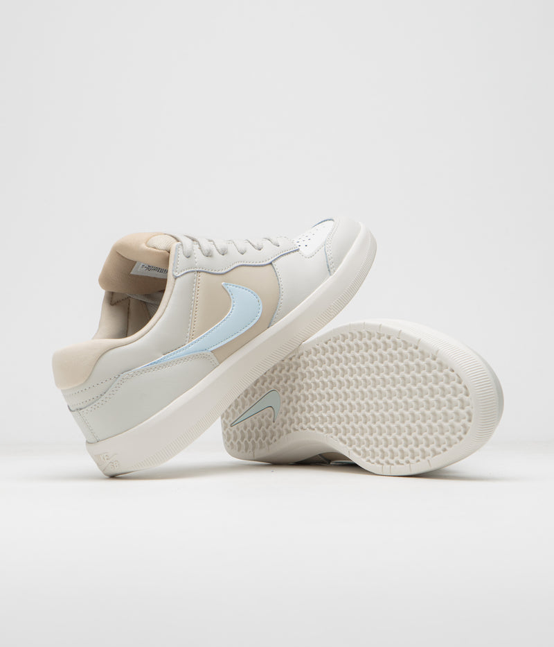 Nike SB Force 58 Premium Shoes in Light Bone and Glacier Blue and Sanddrift - Hemp