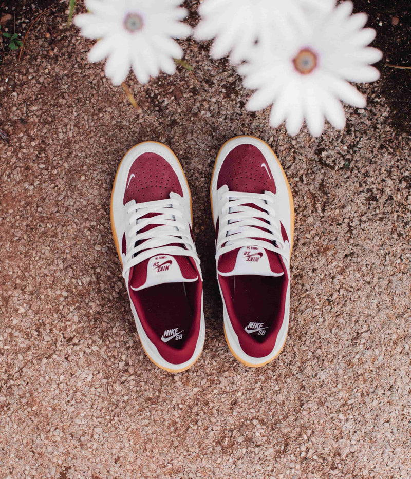 Nike SB Force 58 Shoes in Team Red and White and Summit White