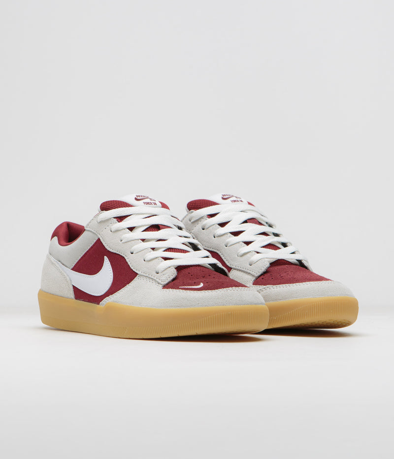 Nike SB Force 58 Shoes in Team Red and White and Summit White