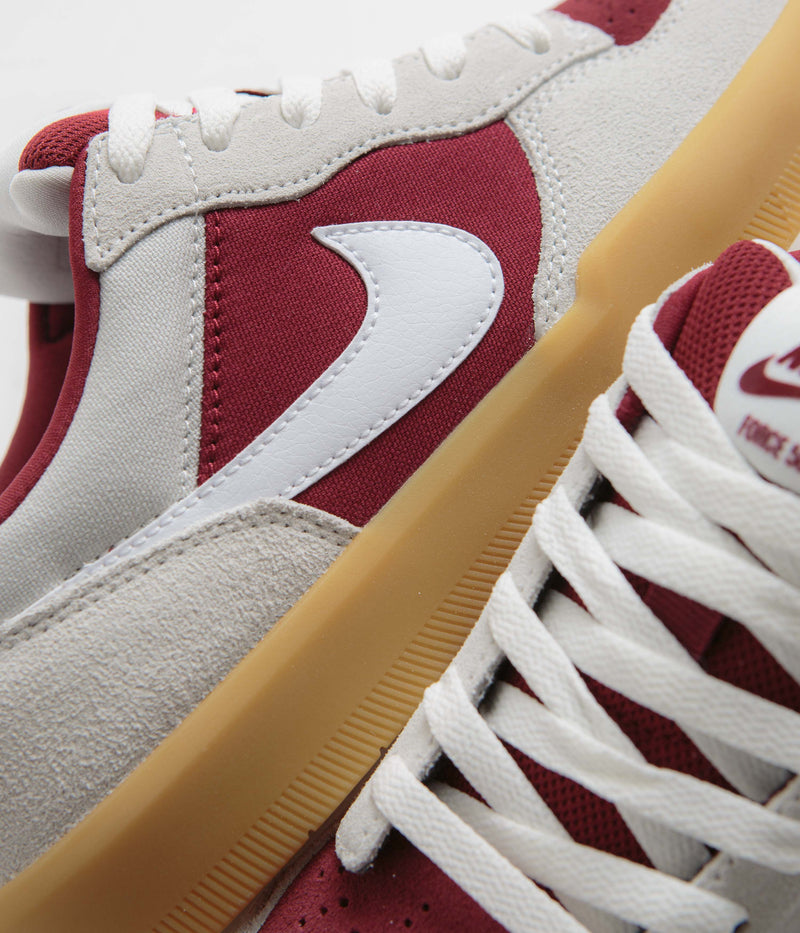 Nike SB Force 58 Shoes in Team Red and White and Summit White