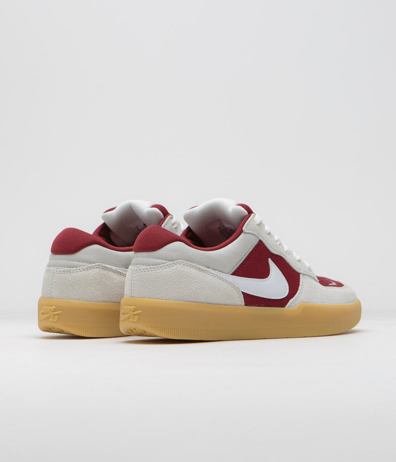 Nike SB Force 58 Shoes in Team Red and White and Summit White