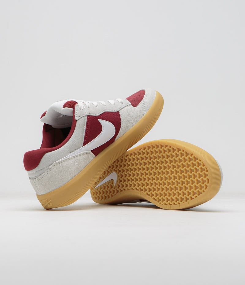 Nike SB Force 58 Shoes in Team Red and White and Summit White