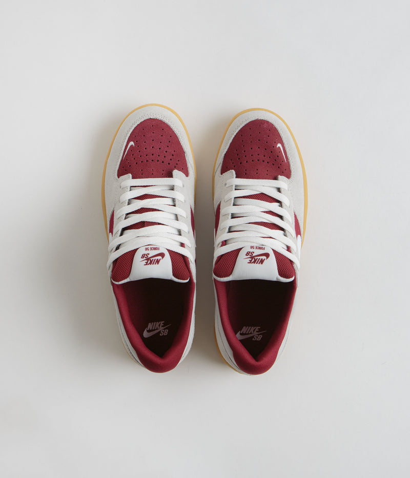 Nike SB Force 58 Shoes in Team Red and White and Summit White