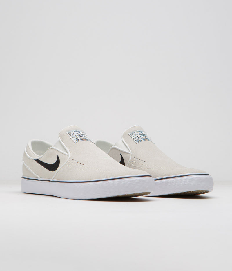 Nike SB Janoski+ Slip Shoes in Summit White and Black and Summit White - White