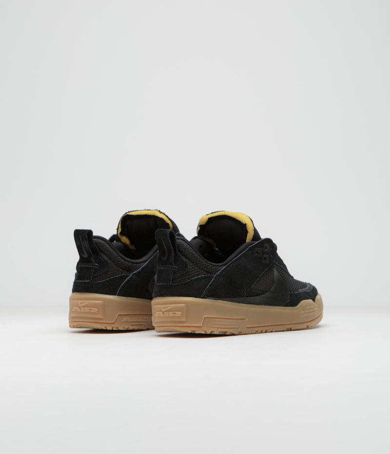 Nike SB Kids Day One Shoes in Black and Black and Gum Light Brown - White