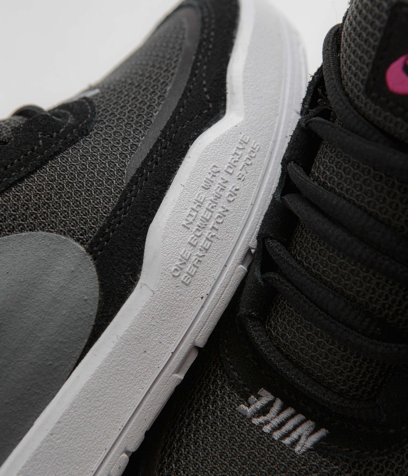 Nike SB Kids Day One Shoes in Black and Cool Grey and Anthracite - Alchemy Pink