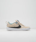 Nike SB Kids Day One Shoes in Sanddrift and Black and Court Blue - Bicoastal
