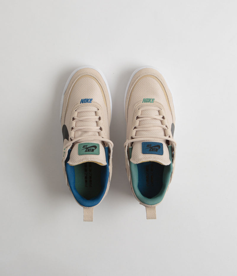 Nike SB Kids Day One Shoes in Sanddrift and Black and Court Blue - Bicoastal