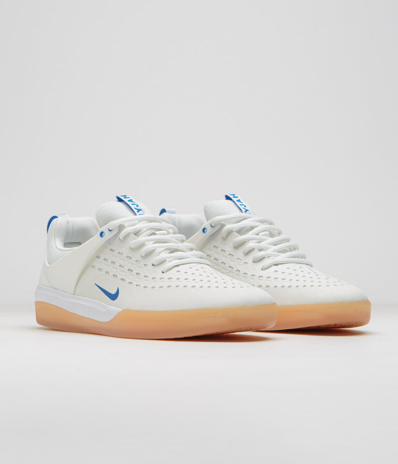 Nike SB Nyjah 3 Shoes in Summit White and Photo Blue and Summit White