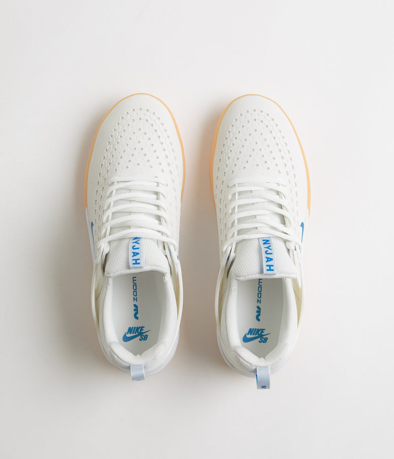 Nike SB Nyjah 3 Shoes in Summit White and Photo Blue and Summit White