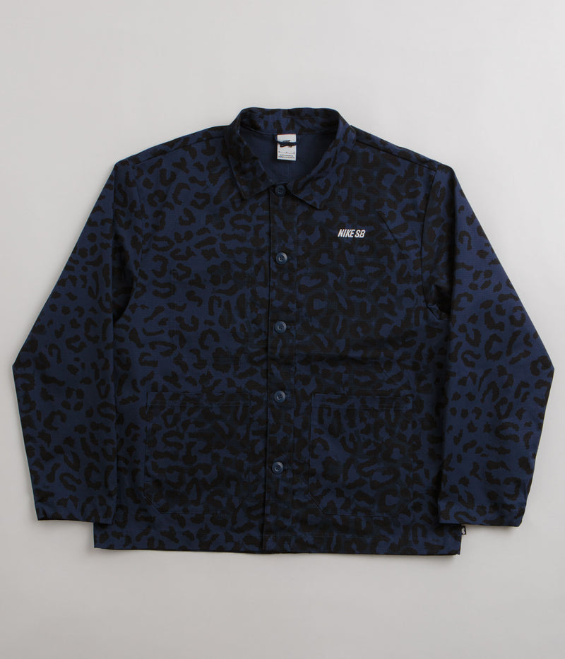 Nike SB Print Chore Jacket in Midnight Navy and White