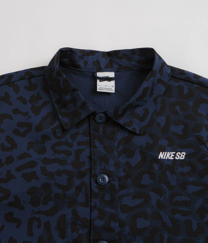 Nike SB Print Chore Jacket in Midnight Navy and White