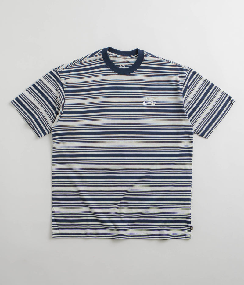 Nike SB Striped T-Shirt in Midnight Navy