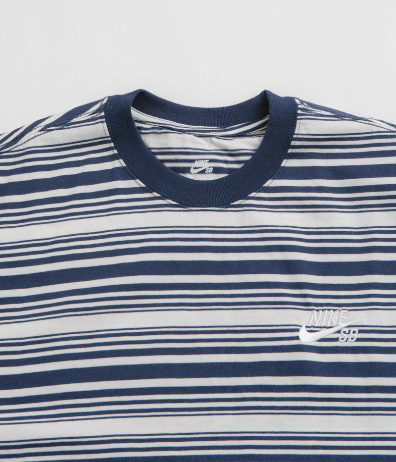 Nike SB Striped T-Shirt in Midnight Navy