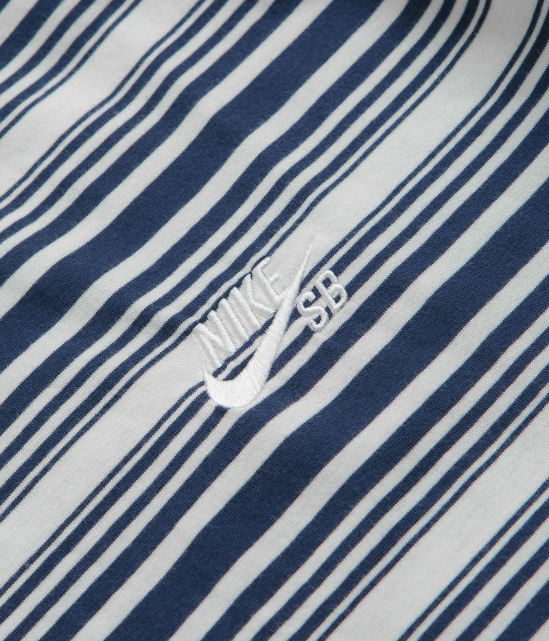 Nike SB Striped T-Shirt in Midnight Navy