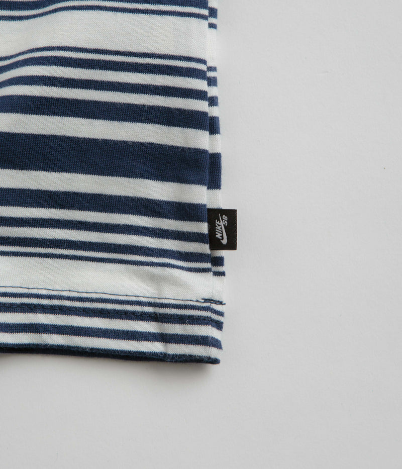 Nike SB Striped T-Shirt in Midnight Navy