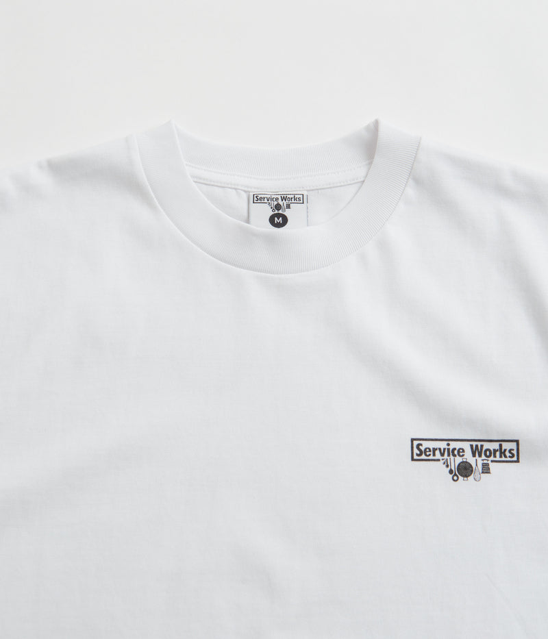Service Works Wine Spill T-Shirt  in White