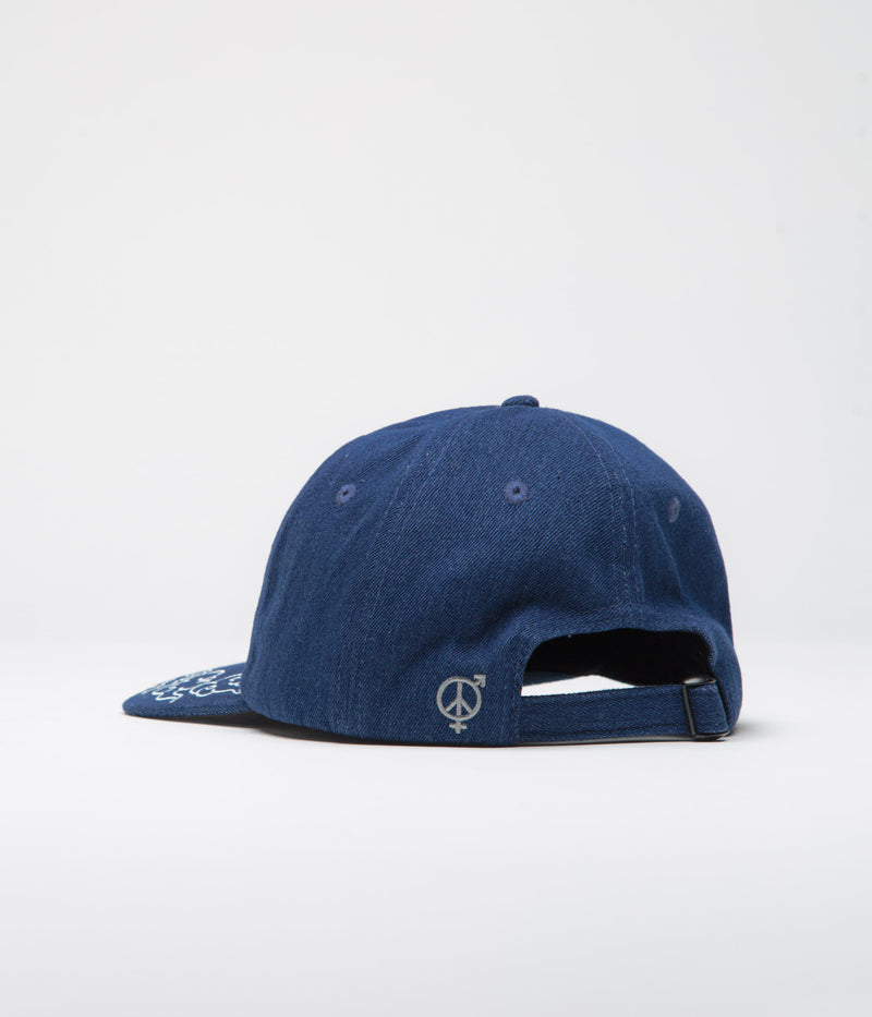 Sexhippies Cloud OG Logo Cap in Dark Denim and White