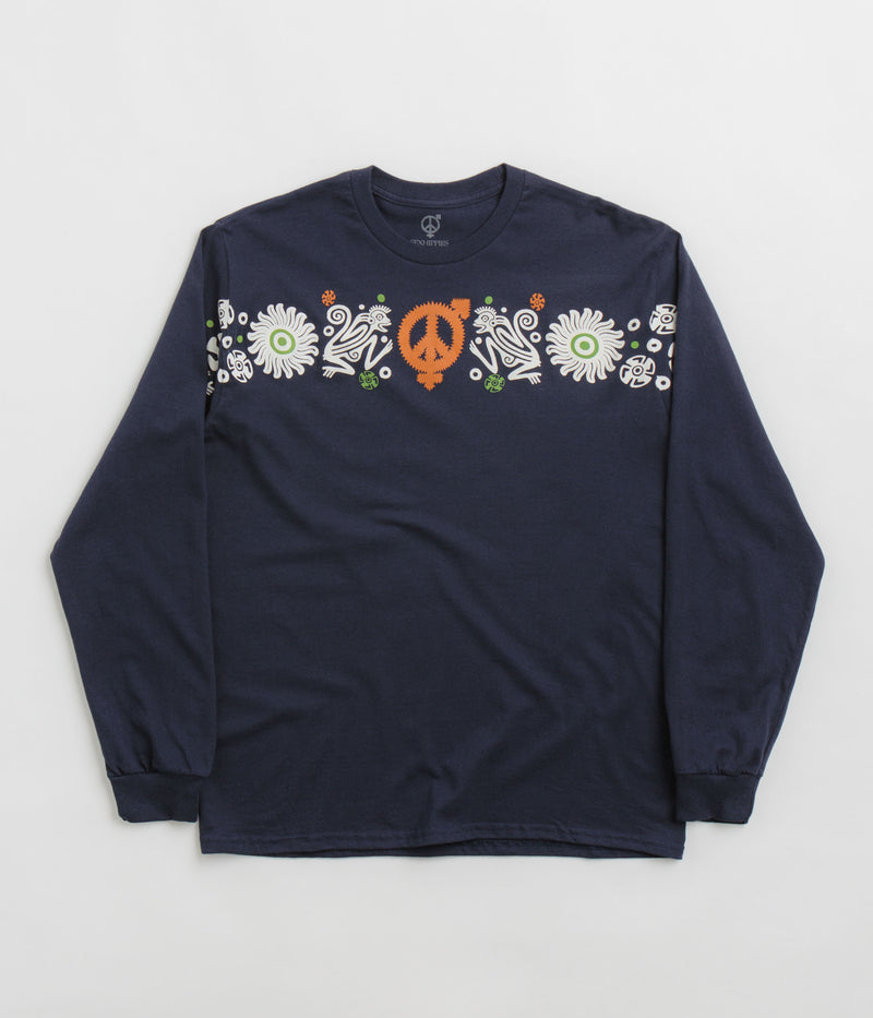Sexhippies Primate Long Sleeve T-Shirt in Navy