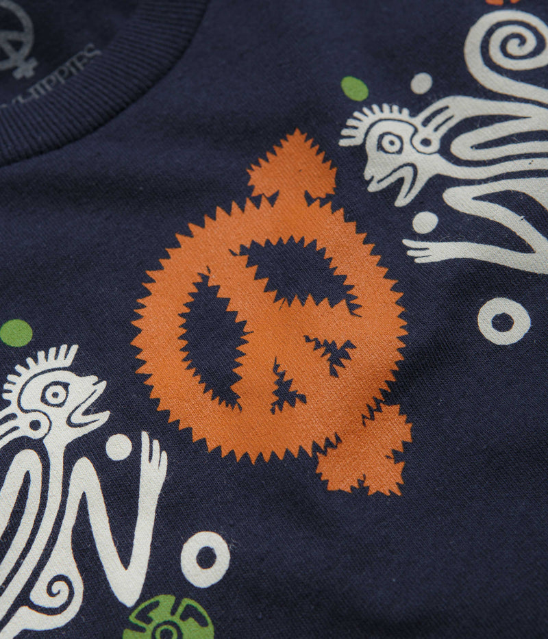 Sexhippies Primate Long Sleeve T-Shirt in Navy