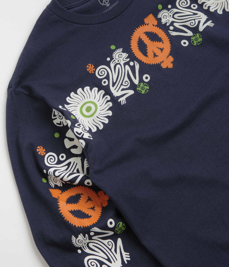 Sexhippies Primate Long Sleeve T-Shirt in Navy