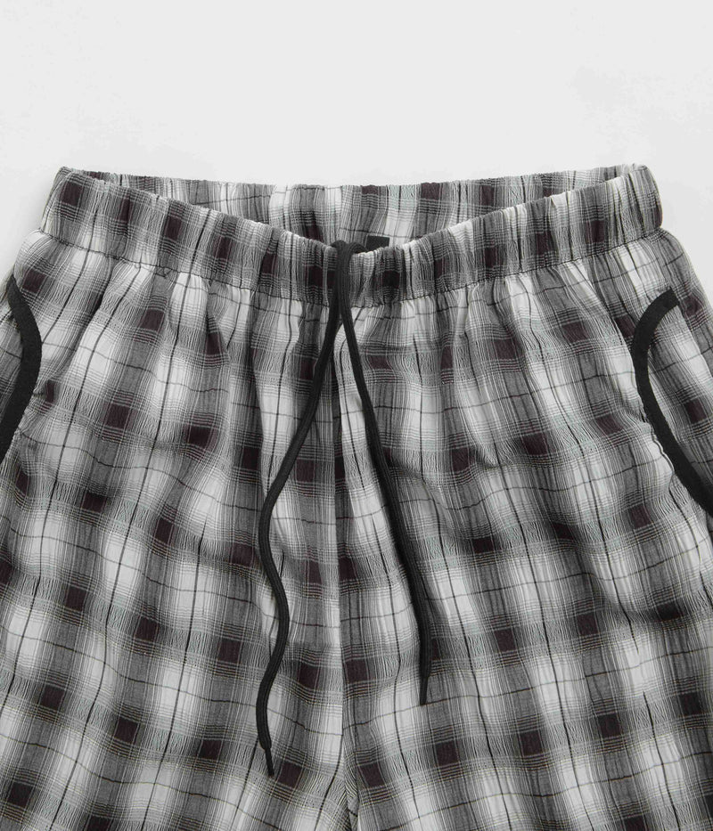 Sexhippies Seersucker Plaid Shorts in Black and White
