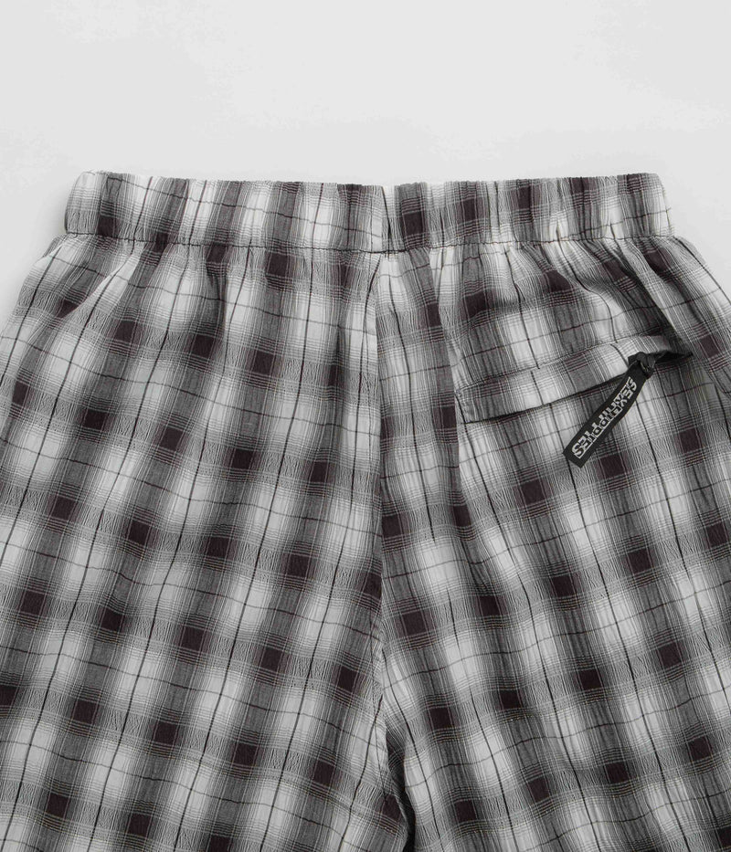 Sexhippies Seersucker Plaid Shorts in Black and White