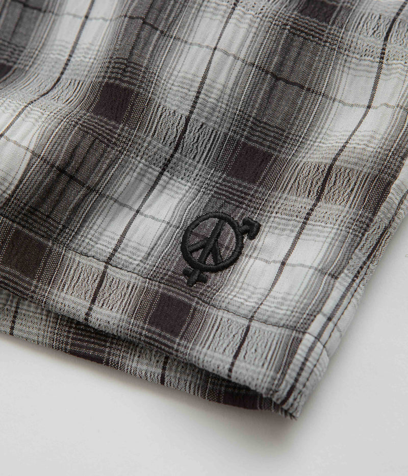 Sexhippies Seersucker Plaid Shorts in Black and White