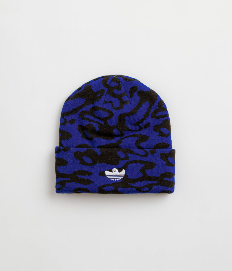 Adidas Shmoo Beanie in Black and Team Royal Blue