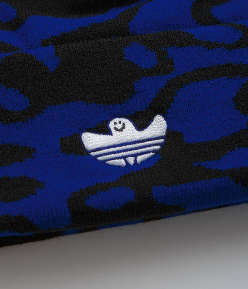 Adidas Shmoo Beanie in Black and Team Royal Blue